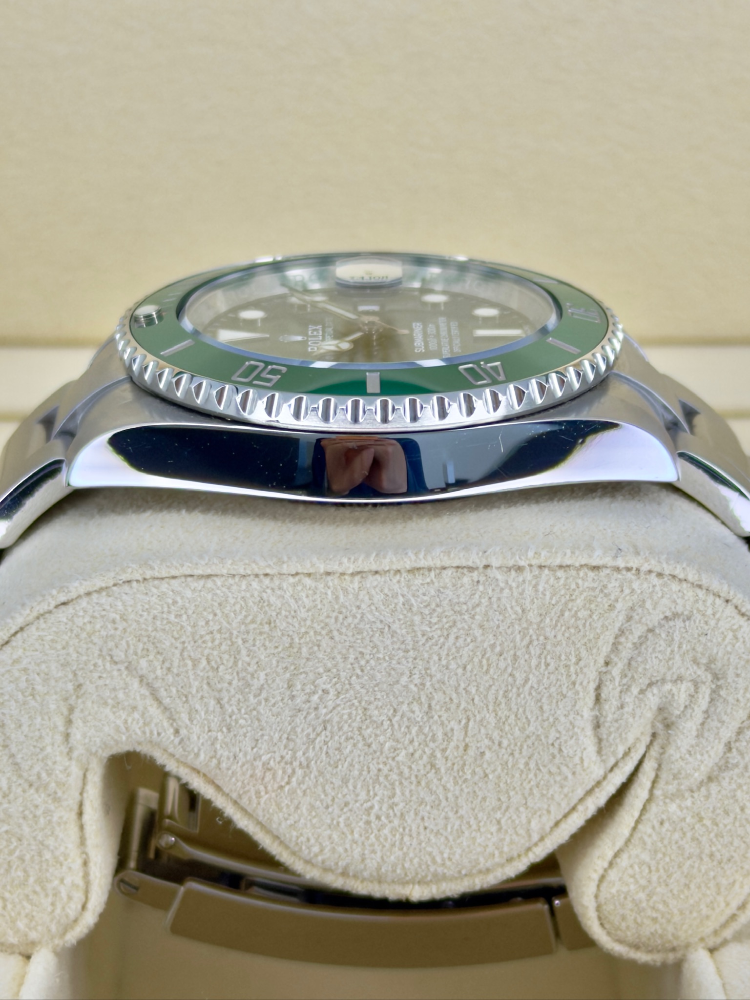 Side Shot 2 Pre-Owned Rolex Submariner 116610Lv Box and Papers