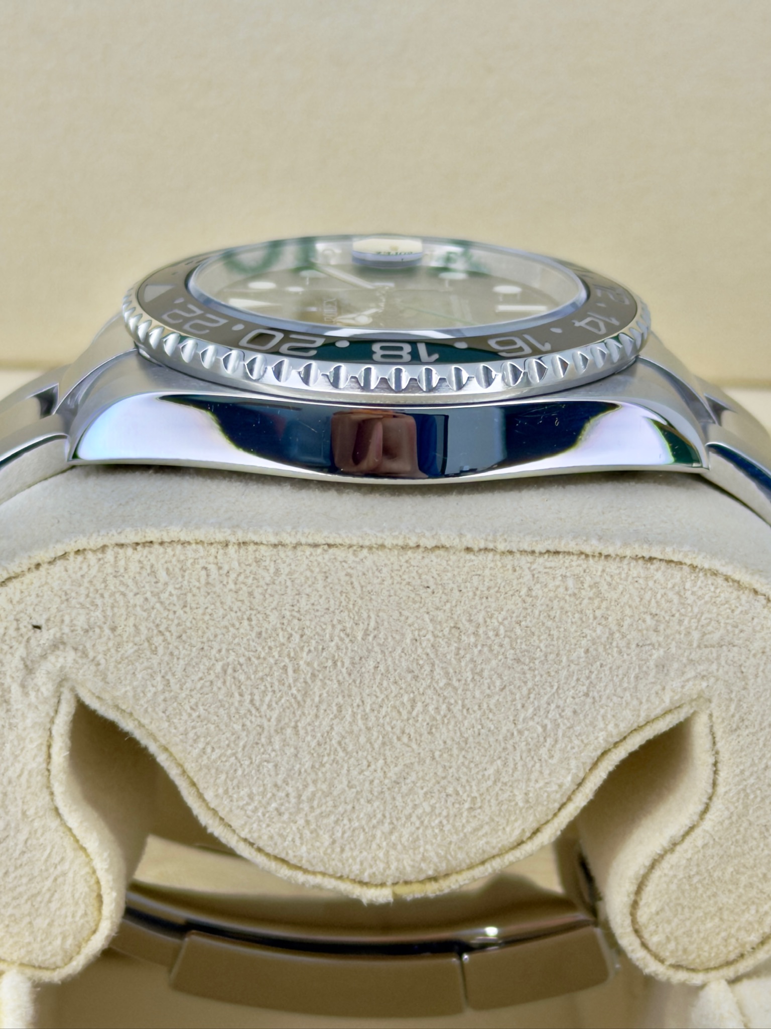 Side Shot 2 Pre-Owned Rolex GMT-Master II 116710Ln Box and Papers