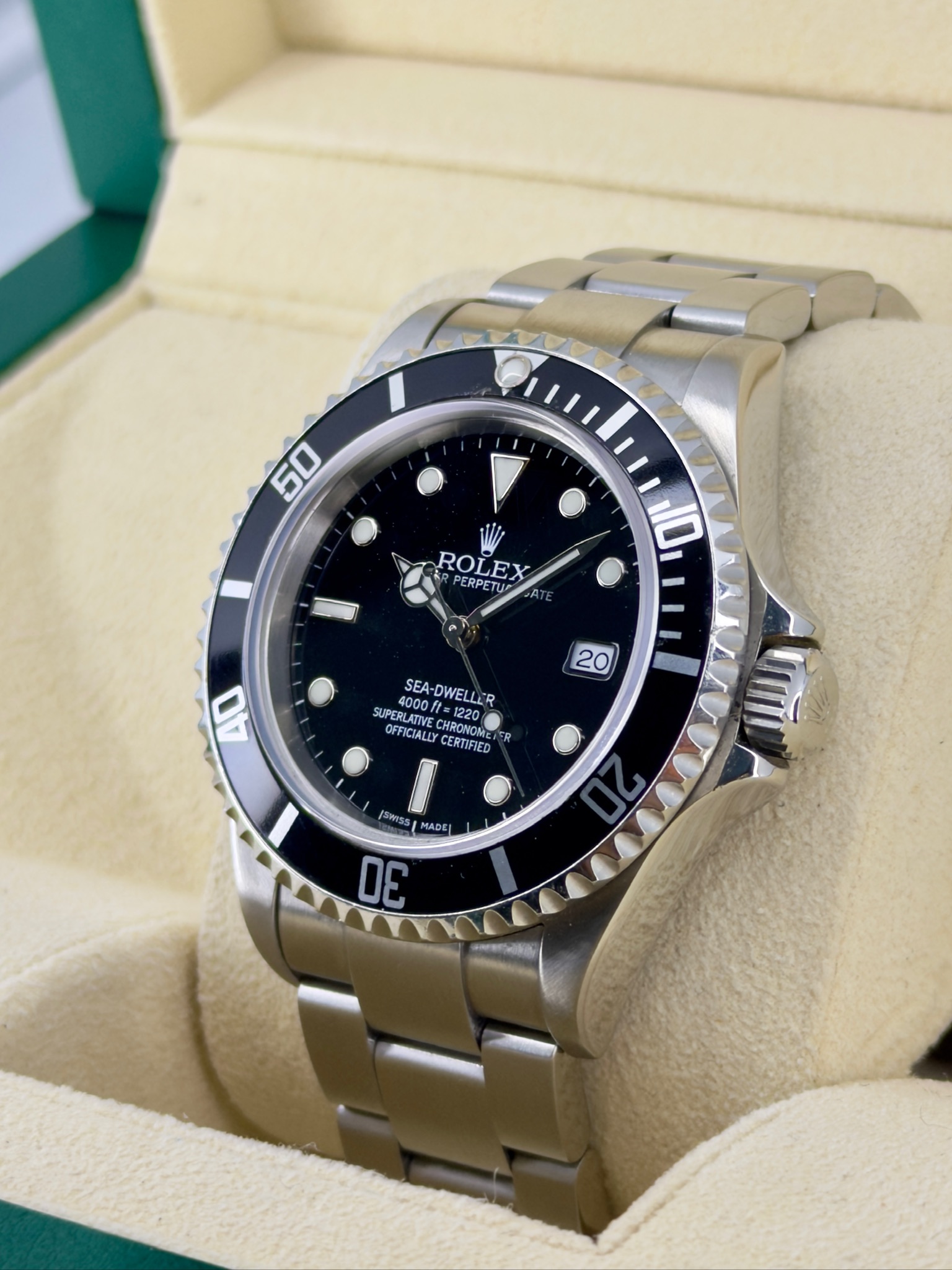 Side Face Pre-Owned Rolex Sea-Dweller 16600 Watch Only