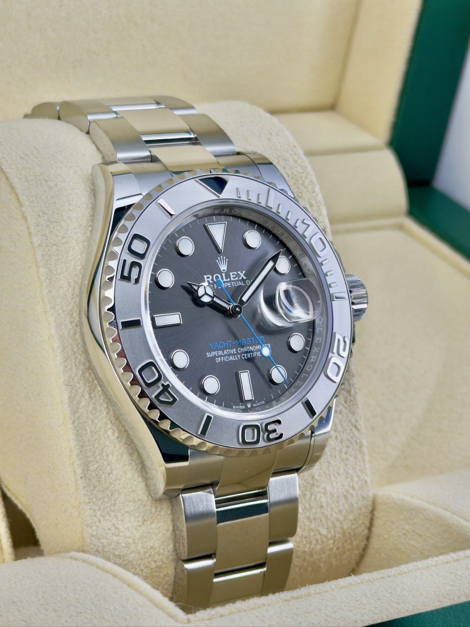 Side Face 2 Pre-Owned Rolex Yacht-Master 126622 Box and Papers