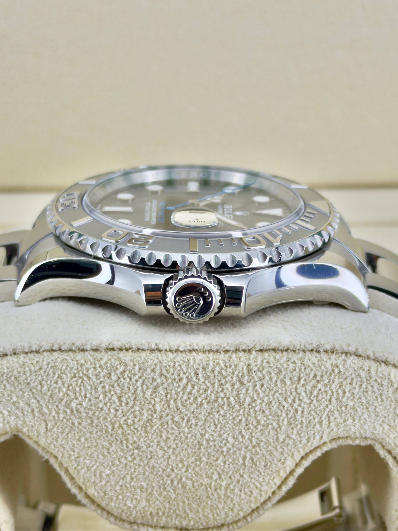 Side Shot Pre-Owned Rolex Yacht-Master 126622 Box and Papers