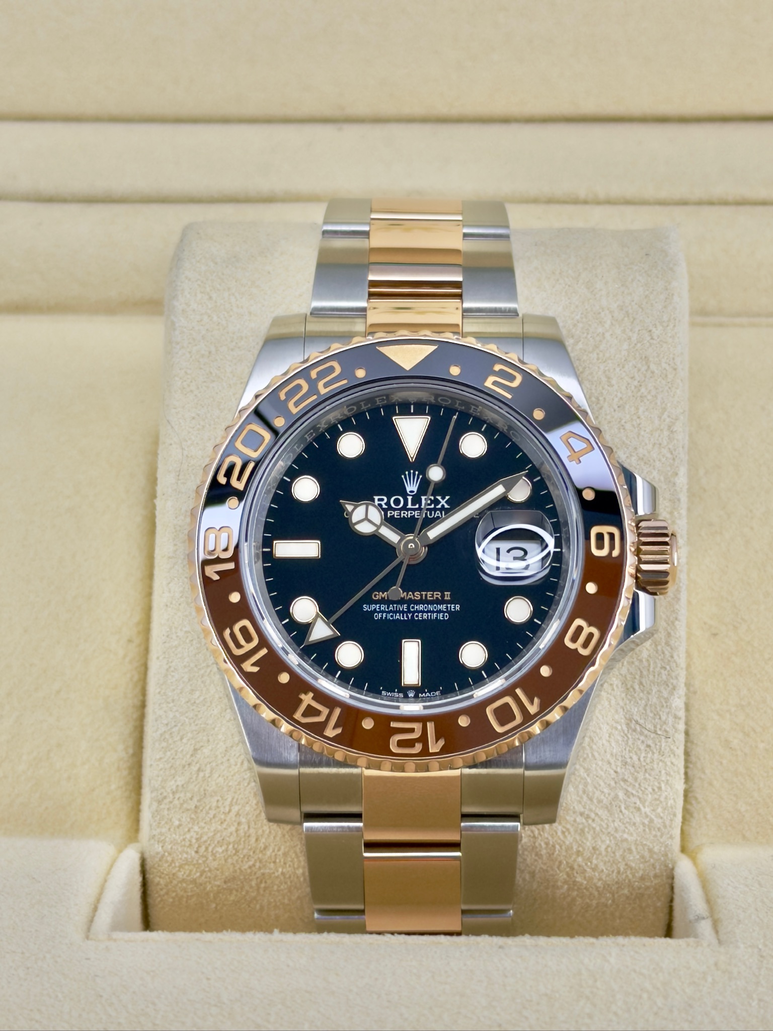Front Face Pre-Owned Rolex GMT Master II 126711CHNR Watch Only