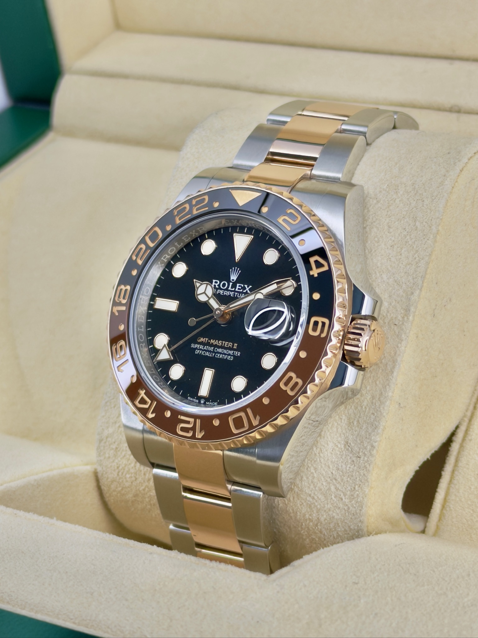 Side Face Pre-Owned Rolex GMT Master II 126711CHNR Watch Only