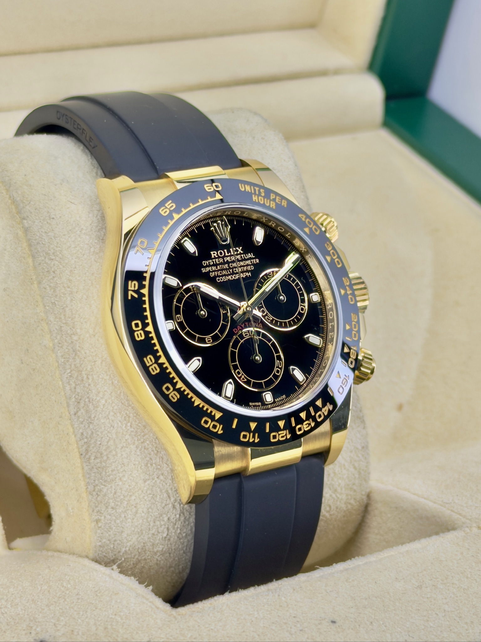 Side Face 2 Pre-Owned Rolex Daytona 116518LN Box and Papers