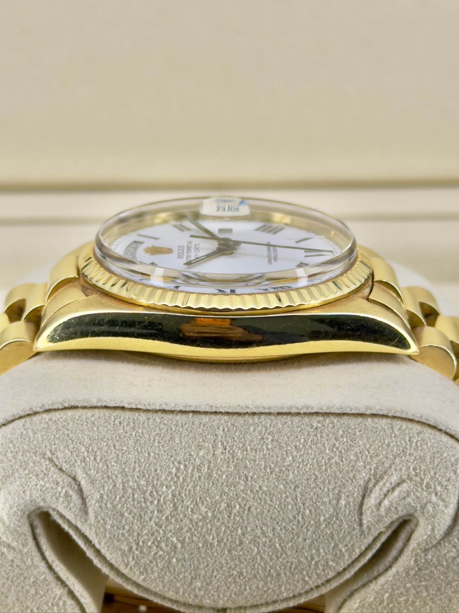 Side Shot 2 Pre-Owned Rolex Day-Date 1803 Buckley Dial Watch Only