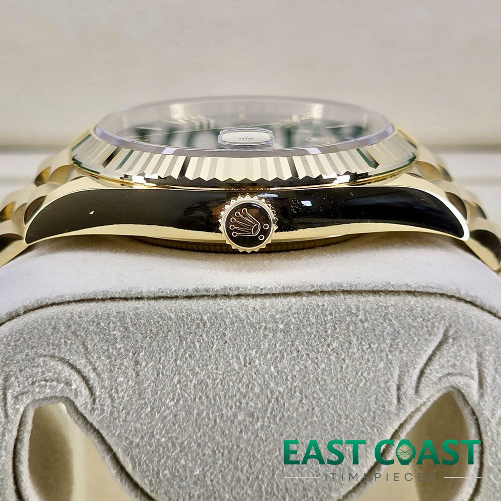 Side Shot 2 Pre-Owned Rolex Day-Date 228238 Green Ombre