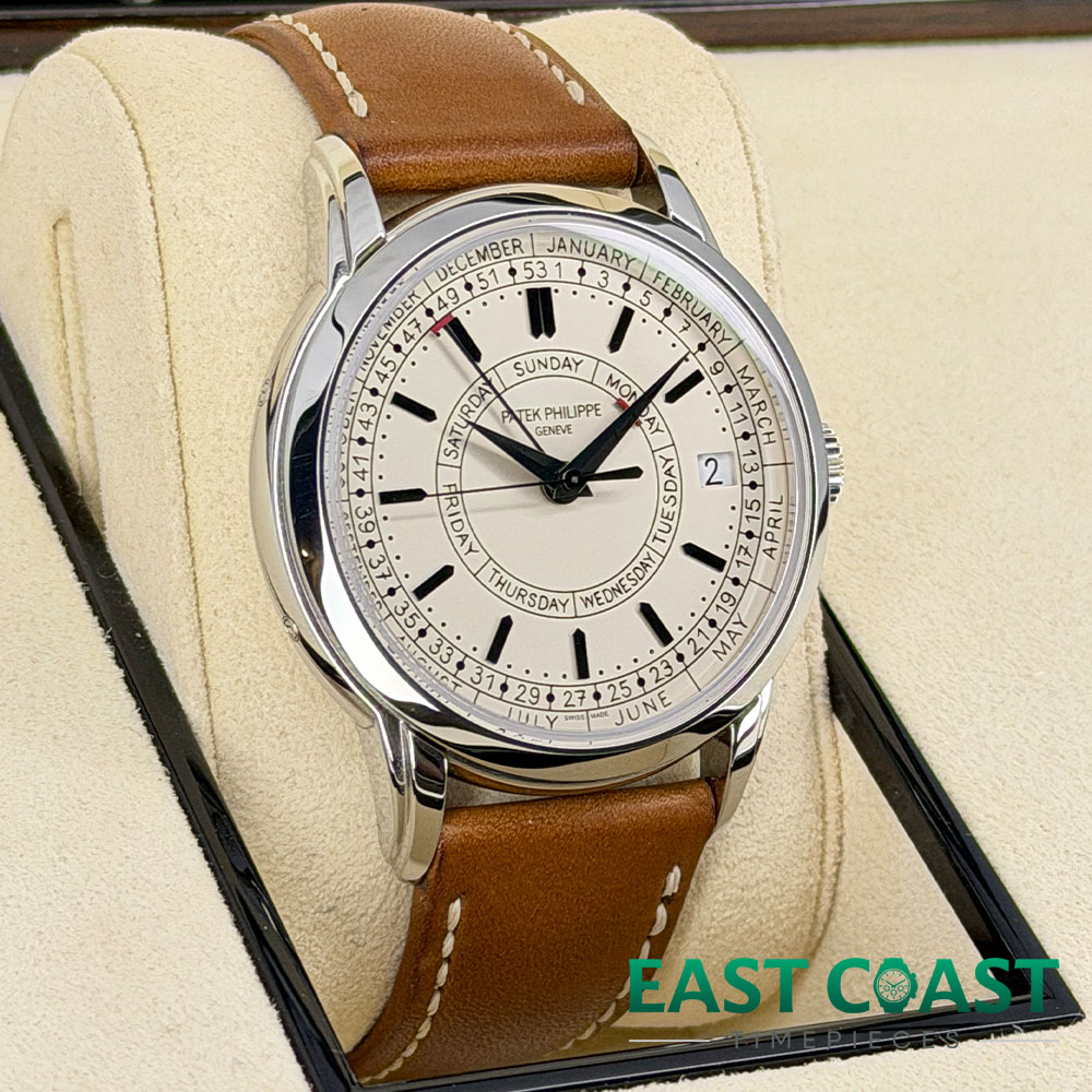 Side Face Pre-Owned Patek Philippe Calatrava 5212A Weekly Calendar