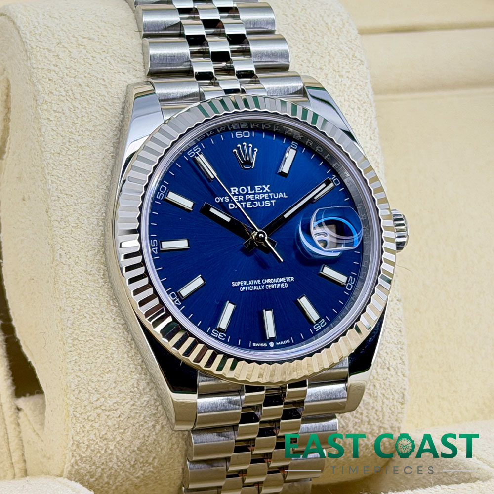 Side Front Face Rolex Datejust Blue 126334 for sale