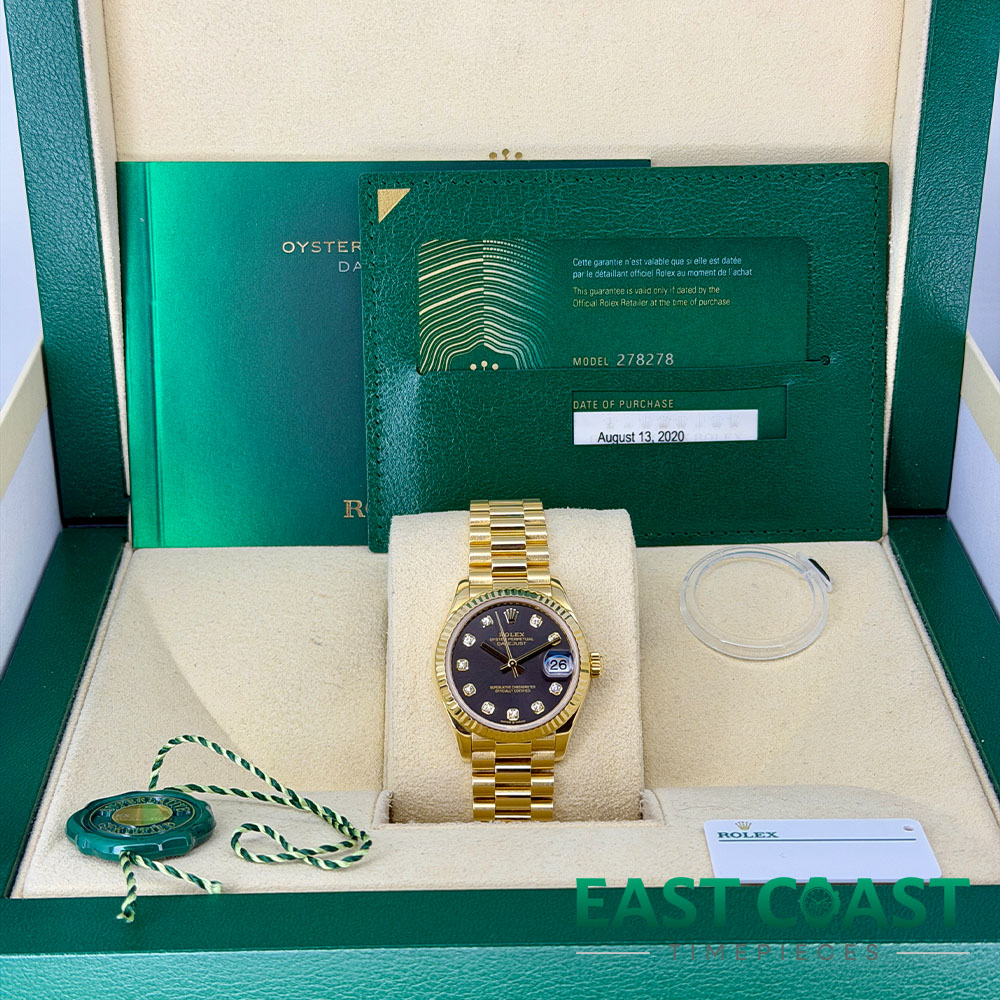 Box and Papers Pre-Owned Rolex DateJust 278278