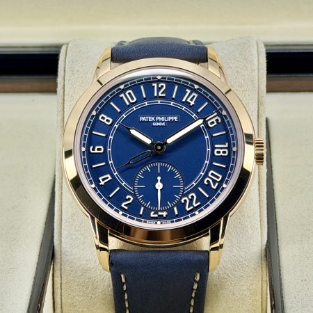 Front Face Pre-Owned Patek Philippe Calatrava Travel Time 5224R
