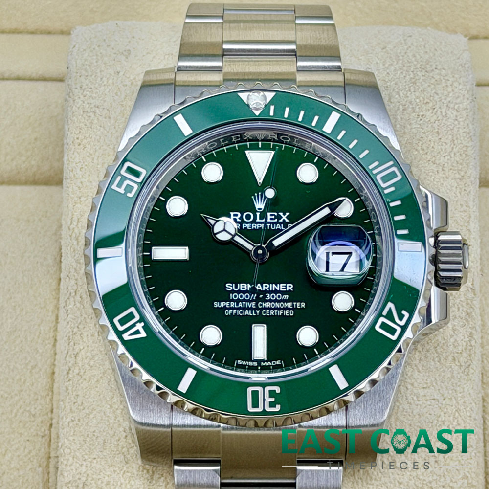 Center Green Face Rolex Submariner 116610LV Hulk Image