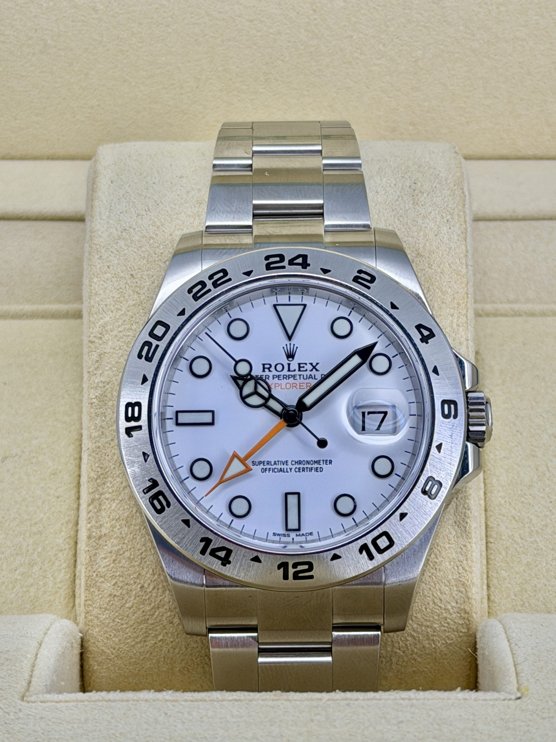Front Face Pre-Owned Rolex Explorer 2 216570