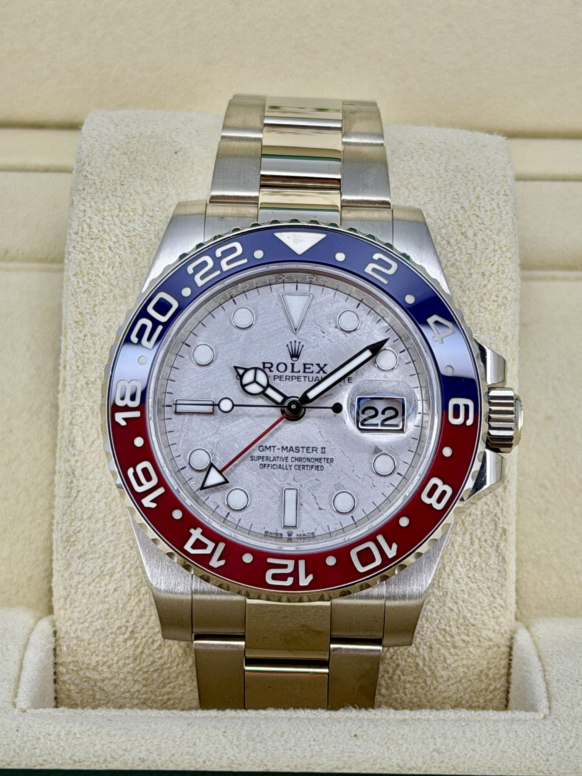 Front Face Pre-Owned Rolex GMT Master II 126719 Meteorite