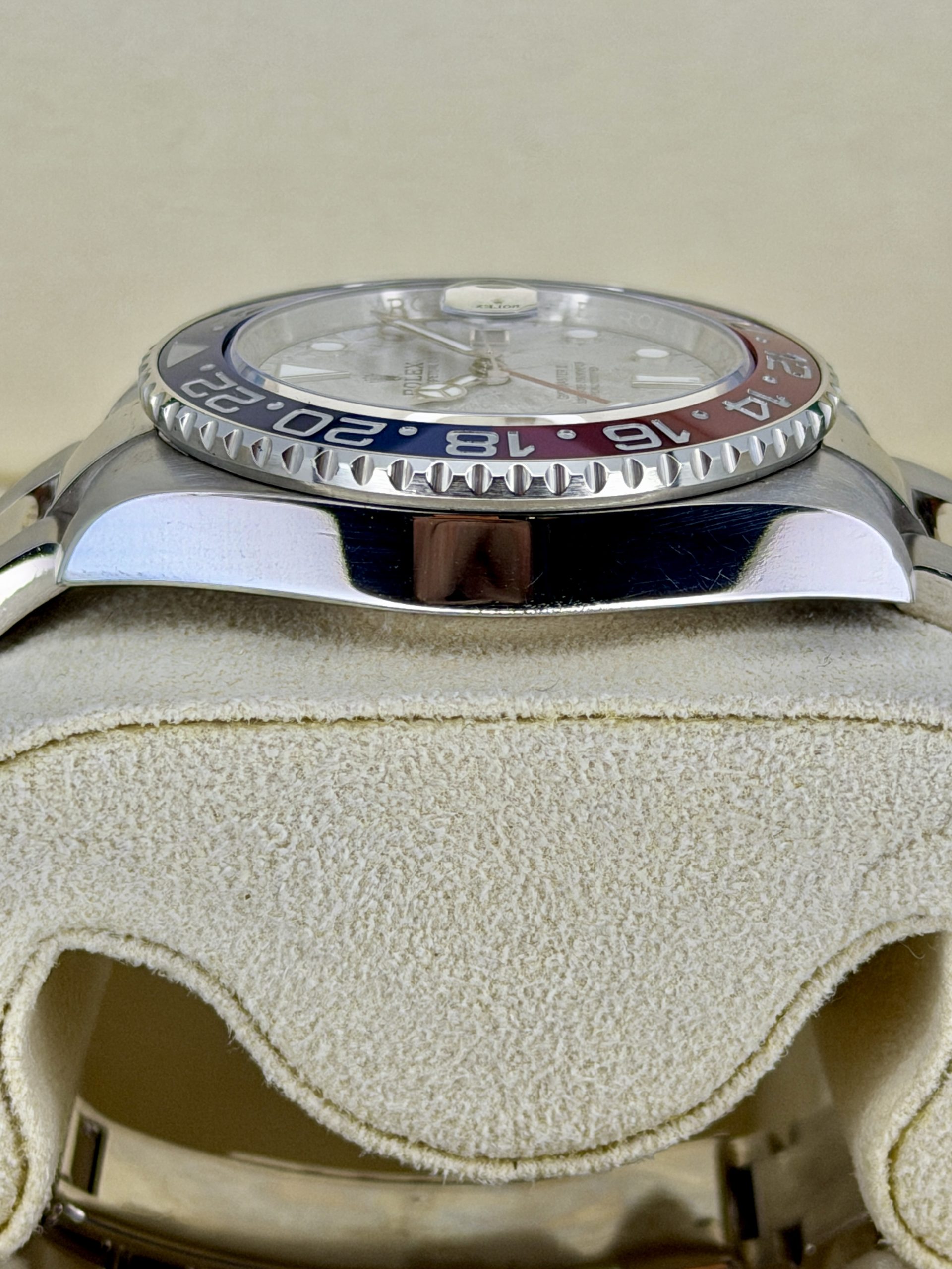 Side Shot Pre-Owned Rolex GMT Master II 126719 Meteorite