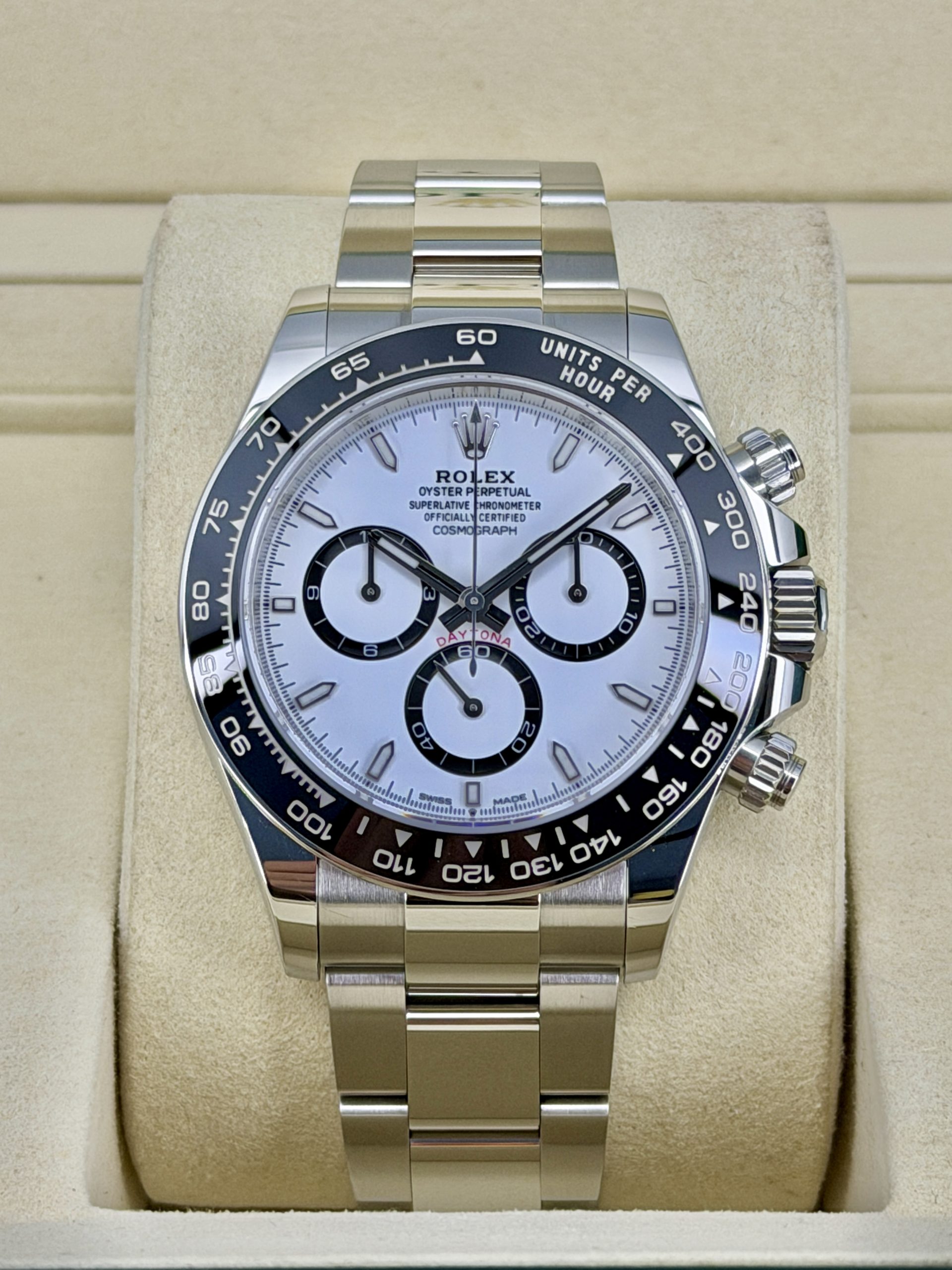 Front Face Pre-Owned Rolex Daytona 126500LN Panda