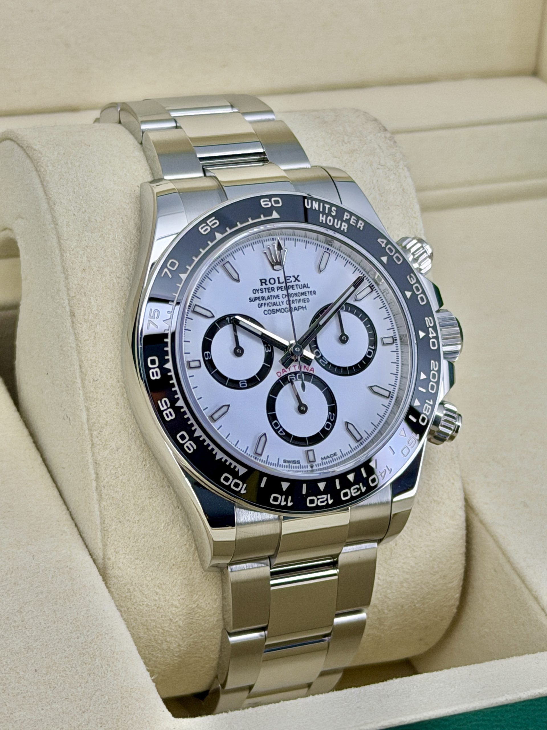 Side Face Pre-Owned Rolex Daytona 126500LN Panda