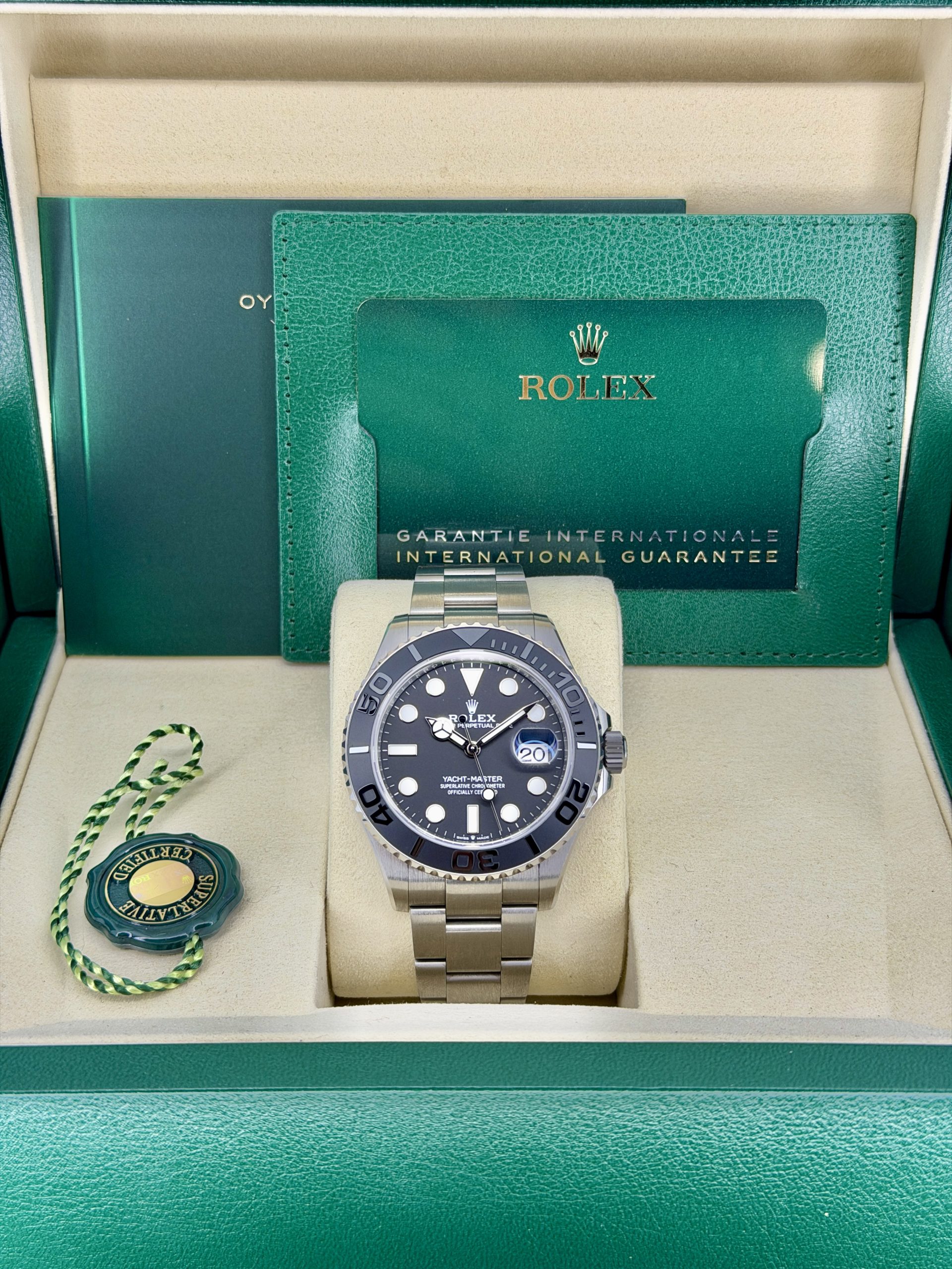 Box and Papers Pre-Owned Rolex Yachtmaster 226627 Titanium