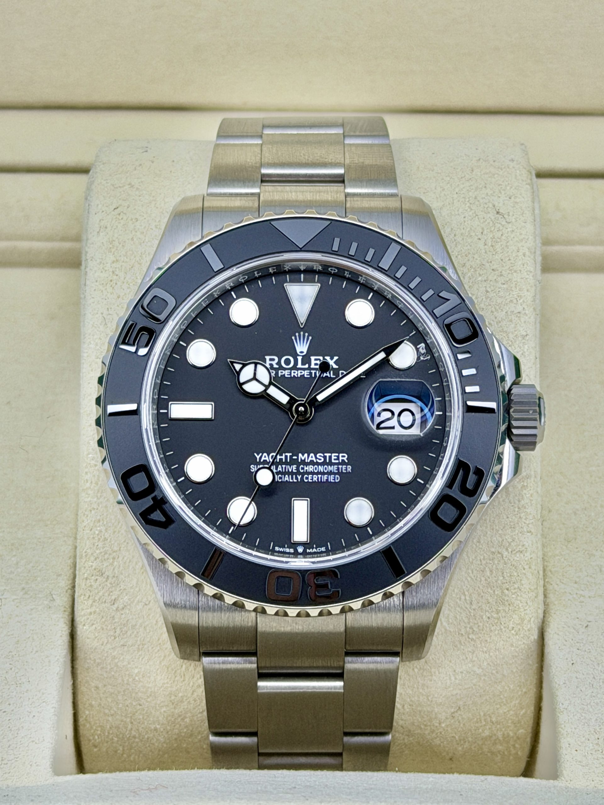Front Face Pre-Owned Rolex Yachtmaster 226627 Titanium