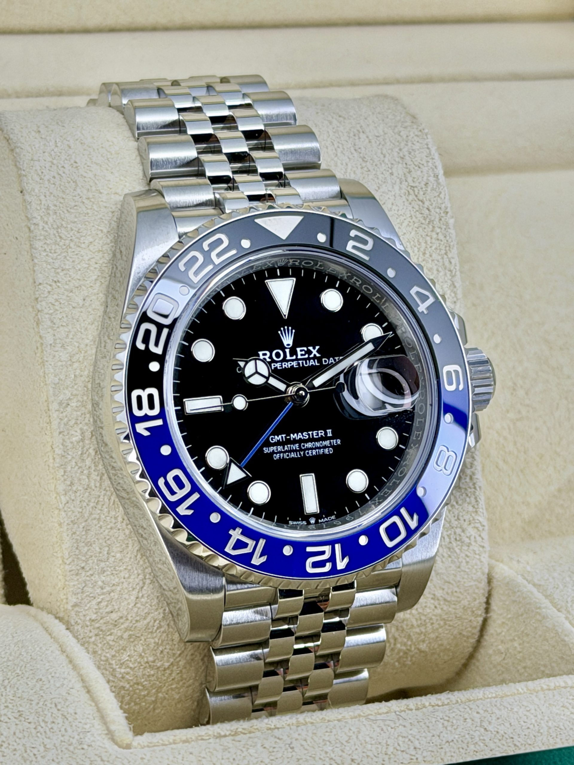 Side Face 1 Pre-Owned Rolex GMT Master II 126710BLNR Batgirl