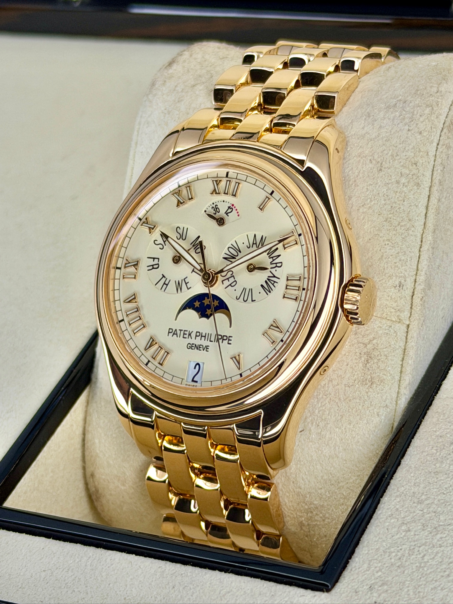 Side Face Pre-Owned Patek Philippe Annual Calendar 5036/1R Watch Only