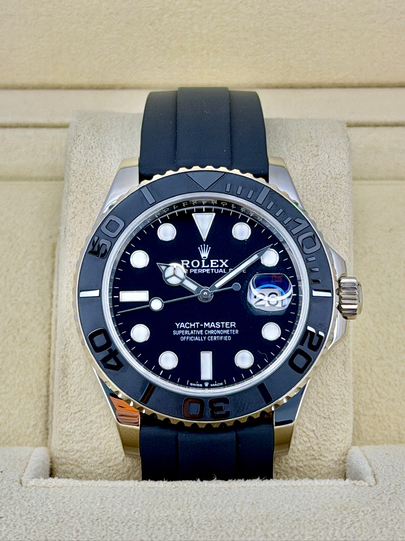 Front Face Pre-Owned Rolex Yacht-Master 226659 Box and Papers