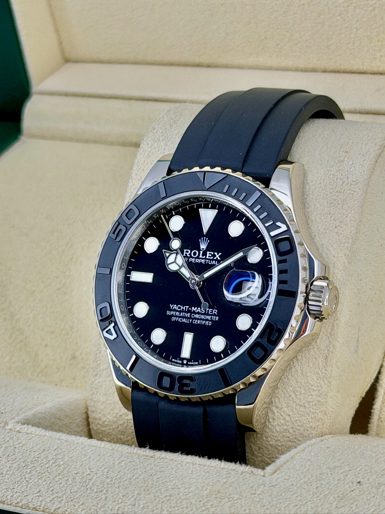 Side Face Pre-Owned Rolex Yacht-Master 226659 Box and Papers