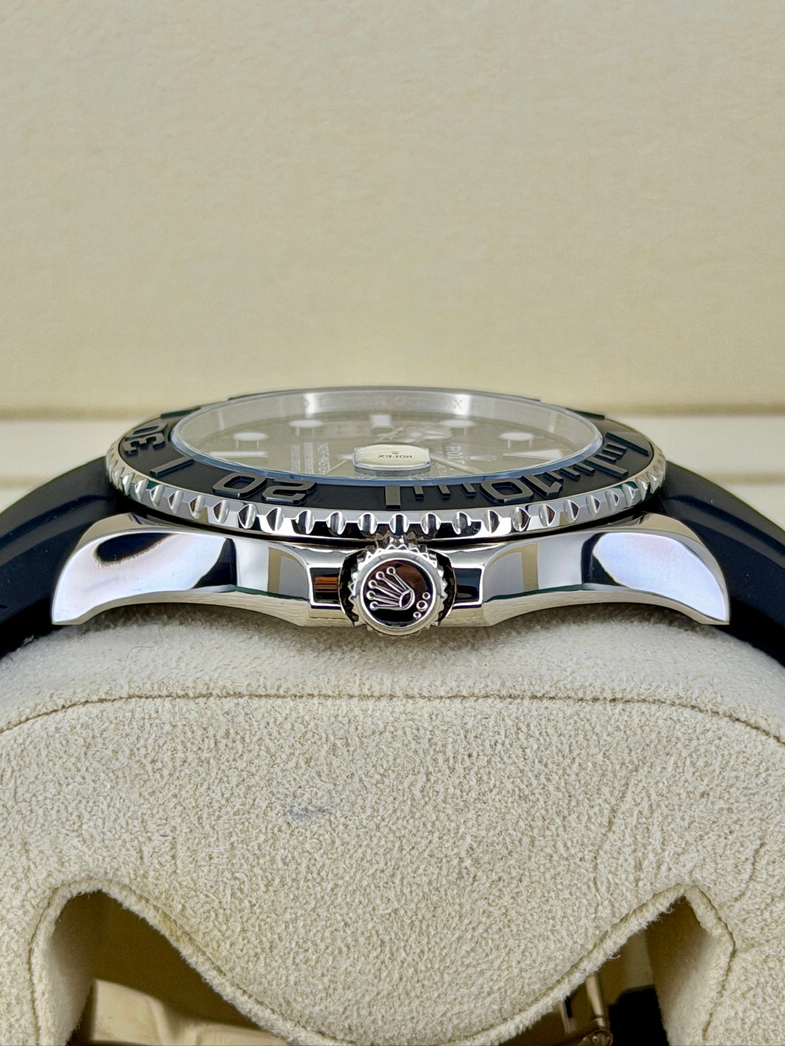 Side Shot Pre-Owned Rolex Yacht-Master 226659 Box and Papers