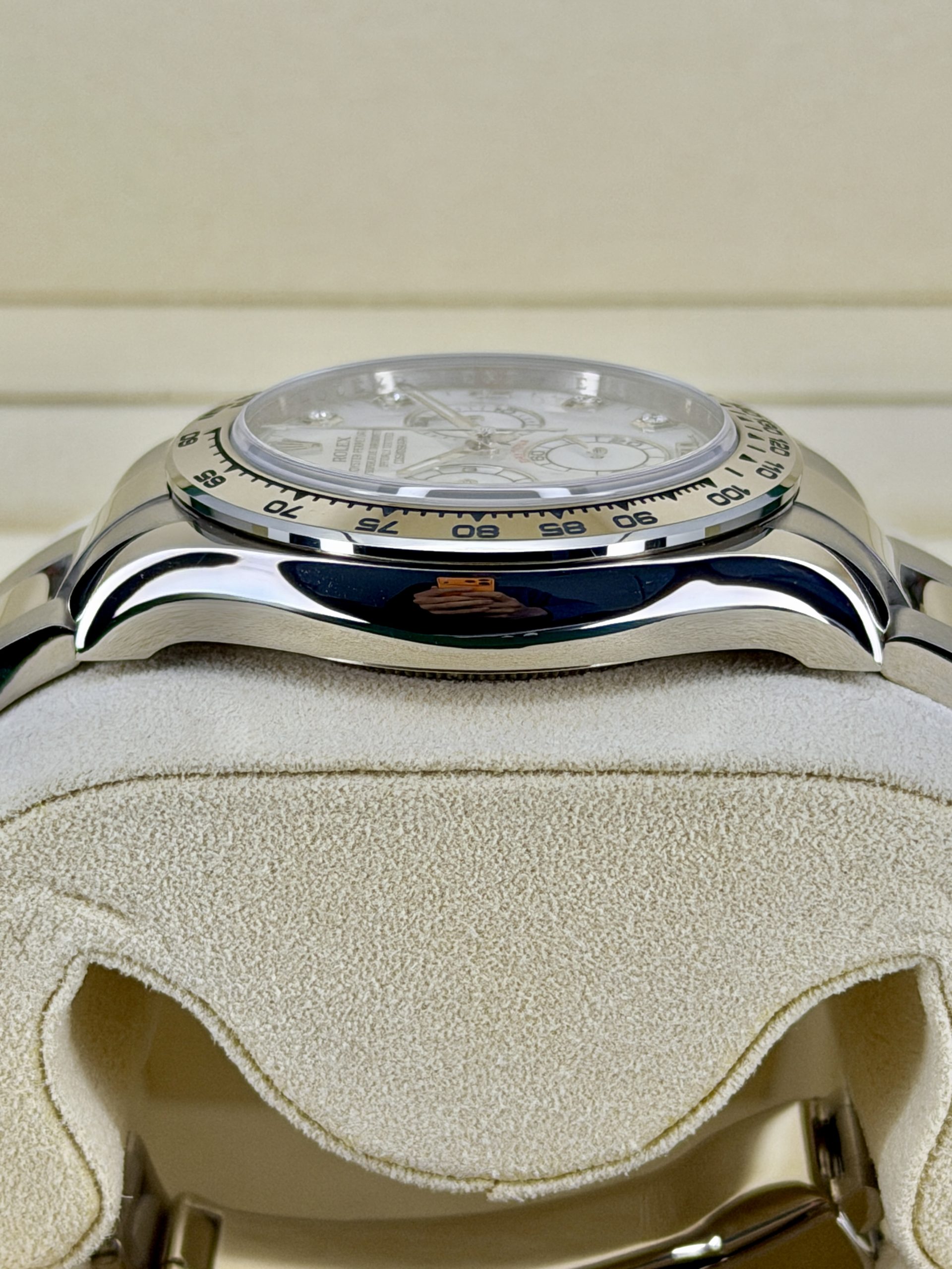 Side Shot 2 Pre-Owned Rolex Daytona 116509 MOP Box and Papers