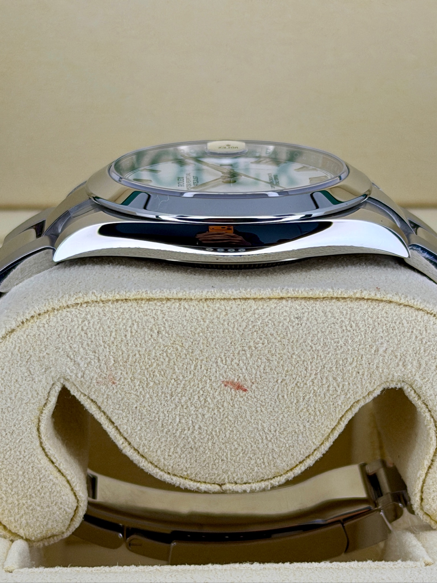 Side Shot 2 Pre-Owned Rolex DateJust 126300 Box and Papers