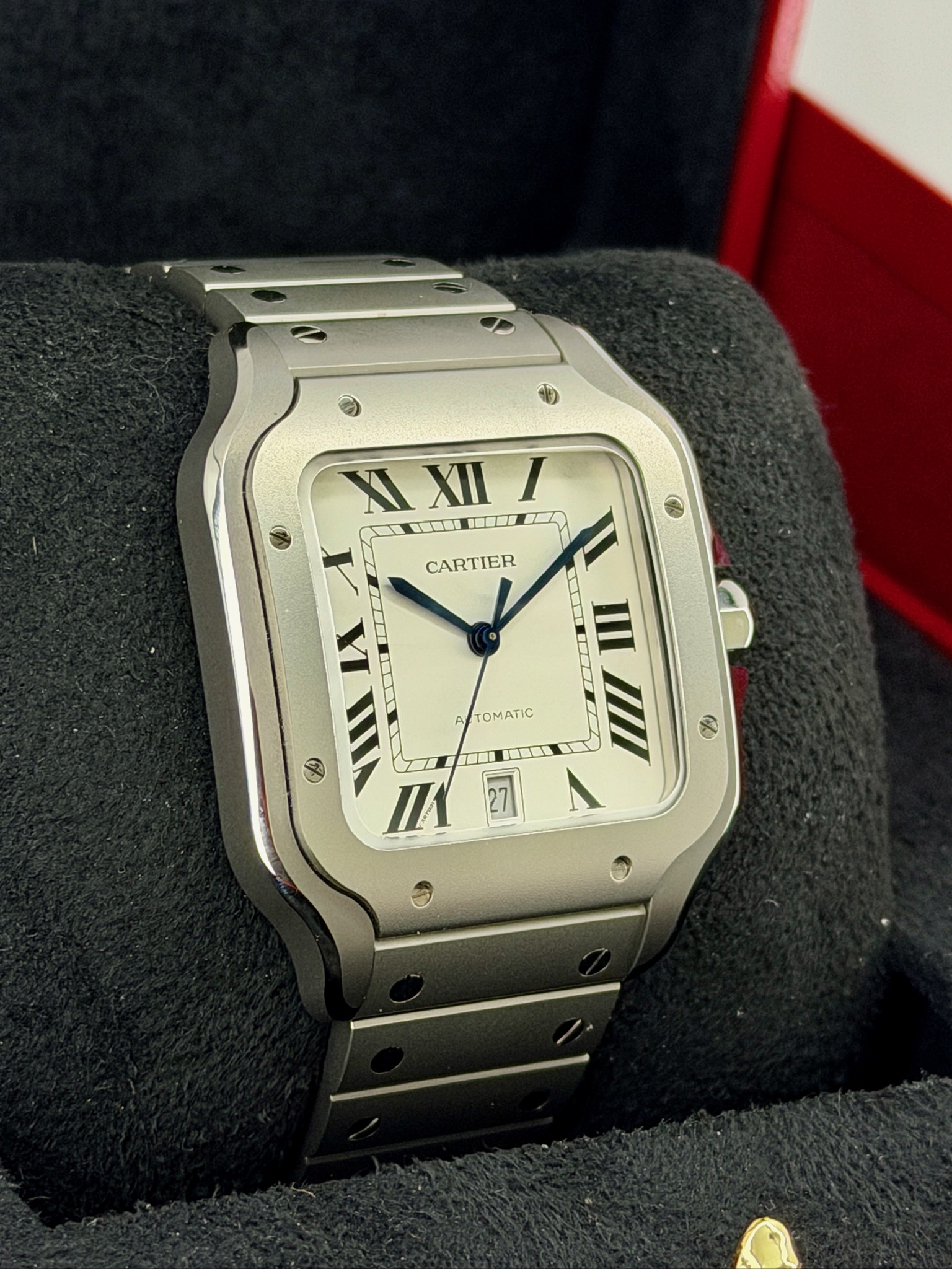 Side Face 2 Pre-Owned Cartier Santos Titanium WSSA0089