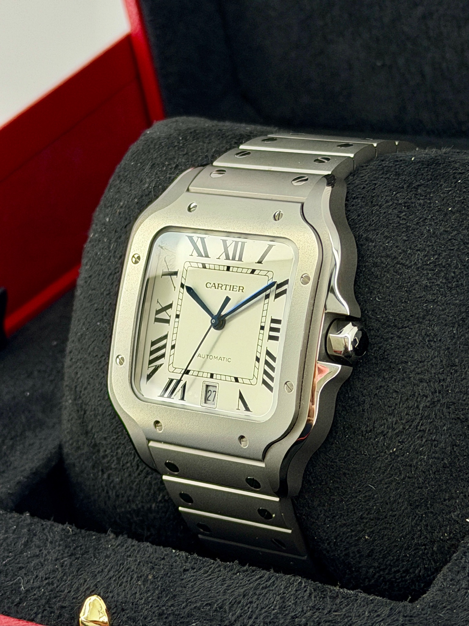 Side Face Pre-Owned Cartier Santos Titanium WSSA0089